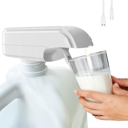 Automatic Drink Dispenser USB Rechargeable Hands-Free Milk Dispenser for Fridge Gallon Beverage Juice Dispensers for Home Kitchen Parties