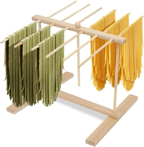 YITONGFU Support pour pâtes fraîches avec 12 tiges，Séchoir À Pâtes, Sechoir A Fraiches,Réutilisable pour Sécher Les Pâtes, Linguine,Pates,Facile à Nettoyer