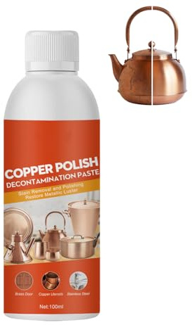 Messingkupferreiniger Poliser Spray-100 ml Mehrzweckmetallpolitur für Messing-, Kupfer- und Edelstahl-reinigt und entfernt vorsichtig gegen Töpfe und Pfannen (1)