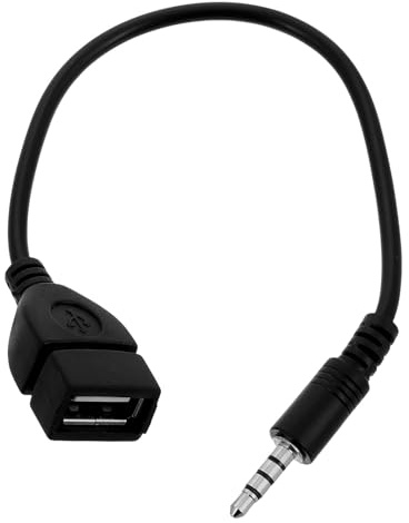 FONDOTIN Cavo Adattatore Audio 3,5 Mm Jack Maschio a USB Femmina per Auto Convertitore Jack Audio Compatto per Autoradio e Lettore CD Auto