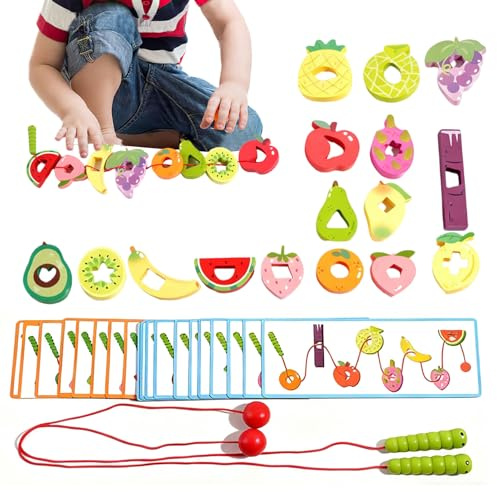 Gioco Di Infilare | Attività di Infilare per Ordinamento Sviluppo e Apprendimento | Giochi Educativi Di Perle Da ,per Età 3+ Bambini Maschi e Bambini Piccoli