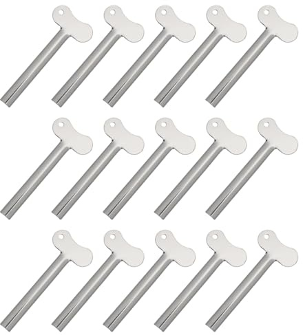 VERDANVERSE 15 Pièces Presse-tubes Acier Inoxydable Presse-dentifrice et Tube de Crème Facile à Utiliser pour Tubes de Peinture Crème et Dentifrice Conception Anti-goutte et Compatible Large