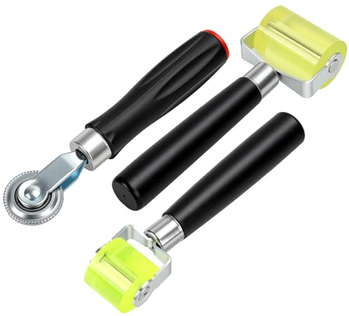 3 Pcs Rouleau de Pression Silicone, 3mm/30mm/50mm Rouleau à Joints Automobiles, Rouleaux en Silicone pour Insonorisation de Systèmes audio de voiture, Joints de Papier Peint Adhésifs de Chant