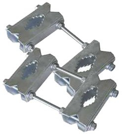 Mast Doppelrohrschnelle Stabil Doppel Rohr Schelle 20 cm