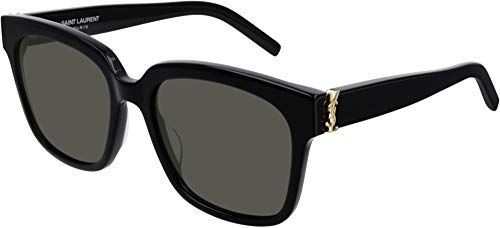 SAINT LAURENT Womens SL M40-003 54 Woman Acetate Sunglasses, Black-Black-Grey