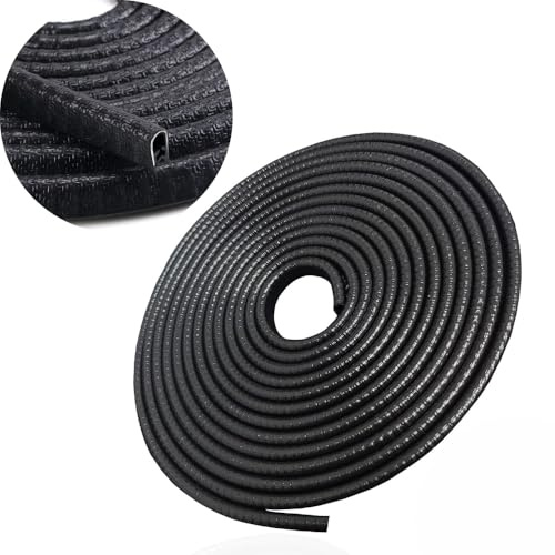 TRIXES 5M Autowächter – U-förmige Rolle - Protective Gummi-Tür Strip - einfach installieren - Farbe schwarz | Zonder lijm, krasbescherming, chippreventie, flexibele rand, universal voertuigstrip