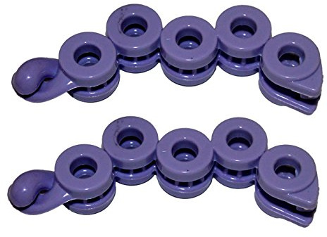 Lot de 2 pinces à cheveux en forme de cercles de couleur lilas