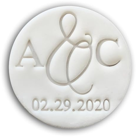 Personalisierte Keksstempel mit Ihren Initialen, Hochzeitsstempel Fondant