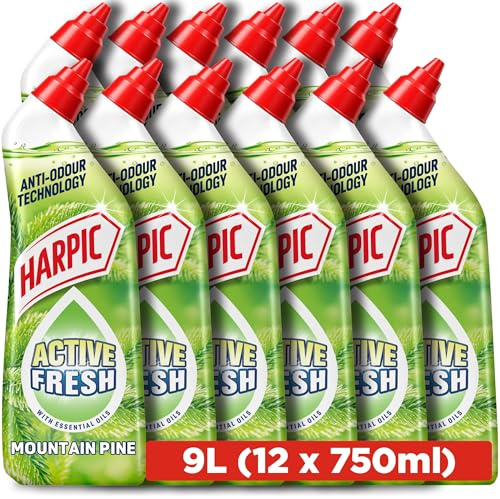 Harpic Active Fresh 3084603 Lot de 12 gels nettoyants pour toilettes Pin