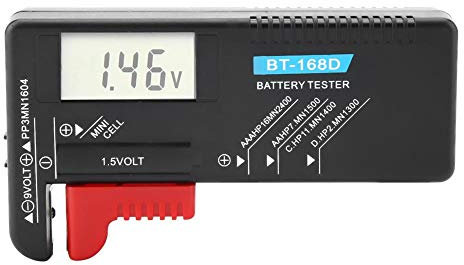 Battery Tester Digital LCD for AA/AAA/C/D/9V/1.5V Button Cell Battery Volt Tester