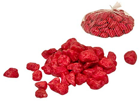 Gerri Dekorative farbige Steine – rote Kieselsteine Tischvase Hochzeit Party Event 350 g