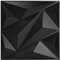 Art3dwallpanels 12 Stück PVC 3D Wandpaneel Diamant für Innenwand Dekor in Schwarz Wanddekor PVC Paneel 3D Strukturierte Wandpaneele Insgesamt 3㎡ pro box