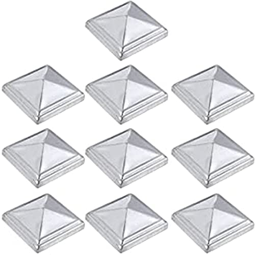 Lot de 10 Capuchons pour Poteaux De Clôture De 6 X 6 Cm - pour Clôture De Jardin en Bois - Capuchons pour Poteaux en Bois - Alternative Au Zinc - Capuchons pour Poteaux De 60 X 60 Mm