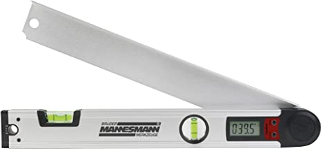 Brüder Mannesmann M81230 Digitaler Winkelmesser mit Libellen + 5 m Bandmaß