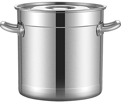 Suppen-Eimer/Suppentopf Edelstahl kommerzieller runder Eimer mit Deckel Große Kapazität Verdickte große Eimer großer Pot (Size : 45cm)