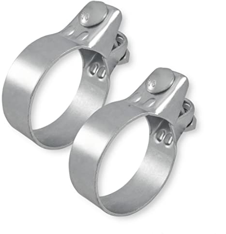 2x Breitbandschellen ø von 37-82 mm Auspuff Schelle Klemme Traktor Verzinkt (73,5 mm (72-75mm))