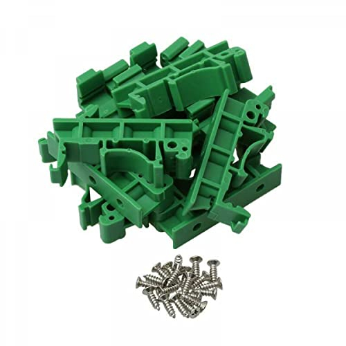 URPIZY 5 Set PCB DIN 35 Schiene Hutschienen Adapter Leiterplatte Montage Halterung Halter für DIN 35 Schienenmontage, zum Sichern und Halten von Leiterplatten- oder elektronischen Schaltgeräten