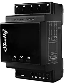 Shelly Pro 4PM V2 Automatico - Relè smart Wifi LAN Bluetooth 4 Canali, Barra DIN, Professionale…