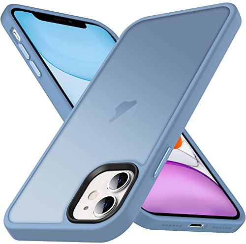 Anqrp Matt Zero Serie für iPhone 11 Hülle dünn [Militärischer Schutz & Kameraschutz] Transluzente Schutzhülle Kratzfest Stoßfest Robuste Handyhülle für iPhone 11 Case, Blau