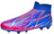 Botas de fútbol para hombre y niño, con punta alta, sin cordones, para interiores y exteriores, zapatillas de fútbol profesionales, Blue, 39 EU