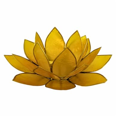 Coco Papaya - Candelabro de flor de loto, 3ª chakra | Chakra del Plexo Solar