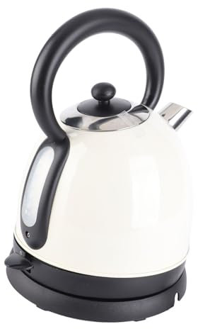 Bouilloire électrique Sphérique, Bouilloire électrique, capacité de 1,8 L, Protection contre le Chauffage à Sec, pour la Maison et le Bureau (Beige)