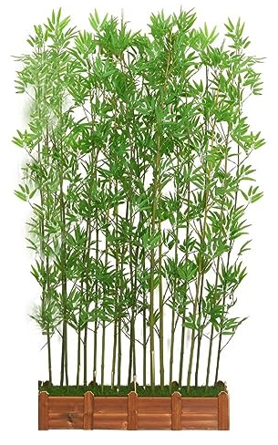 QYANPEN 1,5 m hohe künstliche Bambuspflanze, künstlicher Baum im Topf, künstliche Pflanzen, lebensechte Kunststoff-Kunstbäume, für Deck, Terrasse, Foyer-Dekor (Größe: 100 cm/39,4 Zoll-16 x 1,5 m Bam