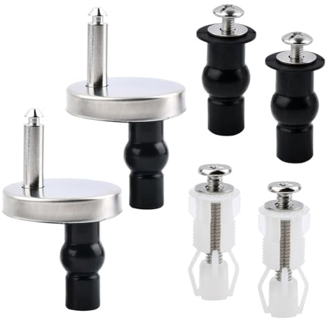 Toilet Seat Fixings Universal,6PCS Toilet Seat Expanding Rubber Screws Kit,Quick Release Toilet Seat Fittings for Toilet Blind Holes