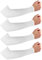 RHHGHY Manguitos unisex de 2 piezas Manguitos transpirables anti-UV Mangas para brazos para voleibol, ciclismo, baloncesto, correr, trabajo al aire libre, juego, 2 Pares Blancos, M