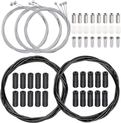 mxuteuk 10Pack Bicycle Brake Cable Shift Cable Bike Cable Housing Kit Bike Brake Cable Kit Bicycle Transmission Line for Bicycle Mountain Road Bike Repair