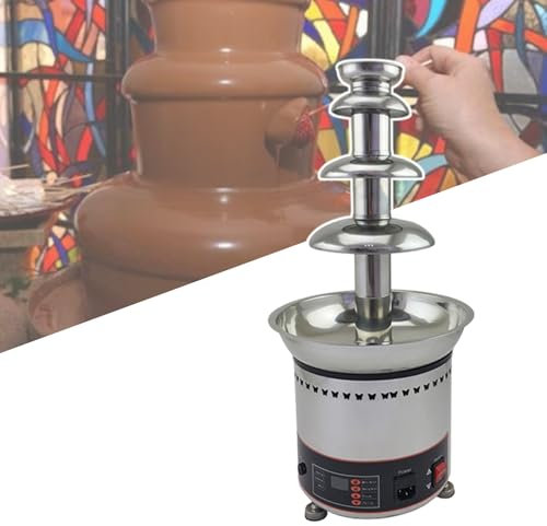 Fuente De Chocolate Comercial De 4 A 7 Capas, Torre De Fondue De Chocolate EléCtrica Grande, Pantalla De VisualizacióN De Cascada De Chocolate Caliente De Acero Inoxidable,4tiers-110V