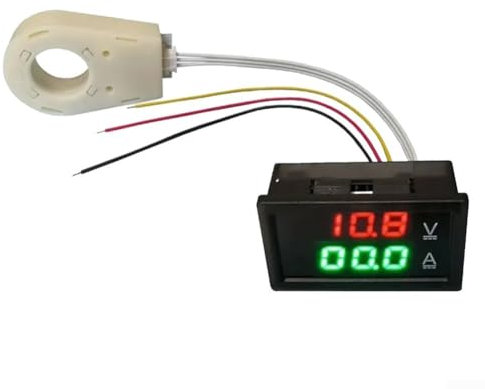 Voltmetro di precisione Hall Amperometro con doppio display luminoso per il monitoraggio efficiente dei sistemi elettrici (50A)