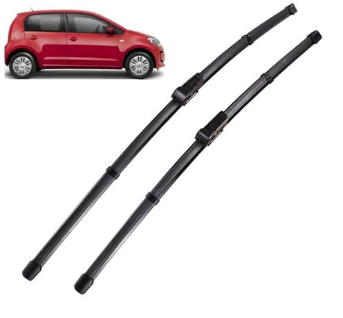 KLSDB Coche Limpiaparabrisas para VW UP Up! Seat MII, Delantero Limpia Parabrisa Silencioso Hojas Recambio Accesorios