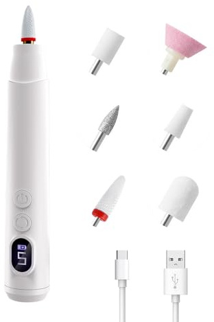 Electric Nail Drill & Gel Polish Remover - 5-Speed Cordless Nail File Filer Grinder - Rechargeable Manicure Kit for Acrylic Gel Nails Cuticle Callus Remover - Electric Nail Drill Buffers for Women