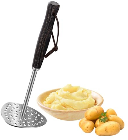 Joyeee Presse-purée robuste Aplastador de Papas, presse-purée à petit trou, outil de broyage à main avec bonne prise en main, broyeur de pommes de terre, outils de cuisine intégrés pour la cuisine