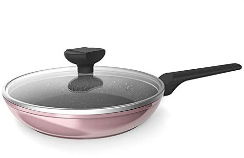 QTYQWC Casseruola panoramica pratica in pietra maifan unica usa padella padella friggere pentola rotonda per cucinare quotidianamente usare wak da cucina