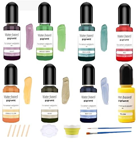 8otto pigmenti colorati in polvere, colore per colata in polvere, pigmenti colorati per calcestruzzo, set adatto per progetti artigianali e fai da te