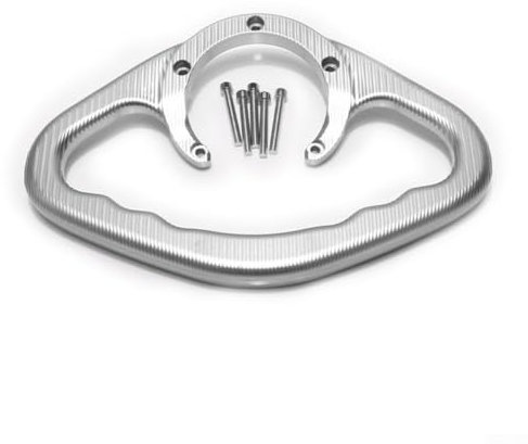 Mango de pasajero de motocicleta para Yamaha FZ1 FZ6 R1 R6, reposabrazos de depósito de combustible de instalación rápida (plateado)
