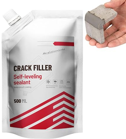 Beton-Asphaltflicken, 500 ml, für die Reparatur von Beton, Einfahrten, Dächern, rissigen Fliesen | wasserdichte Abdichtung für Boden, Bürgersteig, Terrasse, Garage, Keller, M
