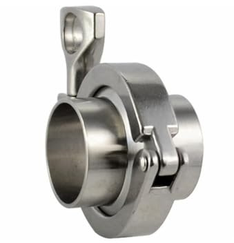 1pc SS Sanitary Flange Pipe Weld Welding Ferrule Tri Clamp PTFE or Silicone Gasket Stainless Steel SUS SS 304(Silicone Gasket,38mm-K50.5Clamp)
