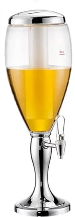Dispensador de cerveza de mesa de gran capacidad con tubo de hielo extraíble, ideal para bares en casa y fiestas de día de juego