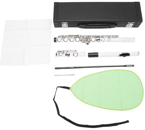 Cheotime -C -Flöten, 16 Tasten Flöteninstrument weißer Kupfer Ergonomisch G Key Offset C Flötenstudentische Flöteninstrument für Erwachsene und Anfänger