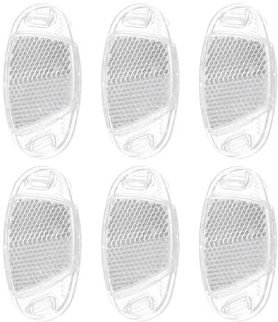 PATIKIL Bike Wheel Reflectors, 6 Pcs Plastic Universal Oval Safety Bicycle Wheel Rim Reflective Warning Reflective for Trailer Mountain Bike Bicycles Night Riding, White