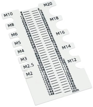 Medidor de medición de tornillo preciso, ligero, portátil, adecuado para ingenieros mecánicos, 150 mm de longitud con herramienta de medición de diseño ligero