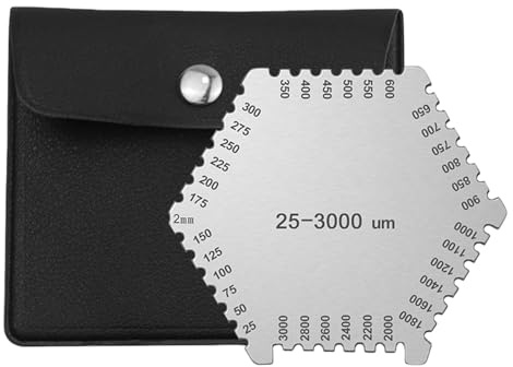 Paint Thickness Gauges 25-3000um Stainless Steel Hexagon Wet Film Comb for Paint Coating Measurement Thickness Gauges Laboratory Measurement Tool
