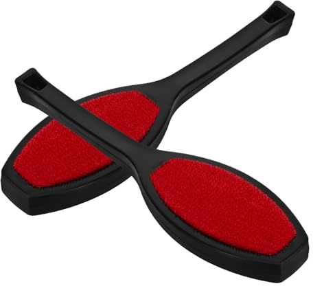 BESPORTBLE Lot de 2 Brosses Électrostatiques Noires Double-Face pour Enlever Poils et Peluches sur Vêtements et Animaux Brosse Anti-Peluches sans Pile pour Toilettage et Voyage
