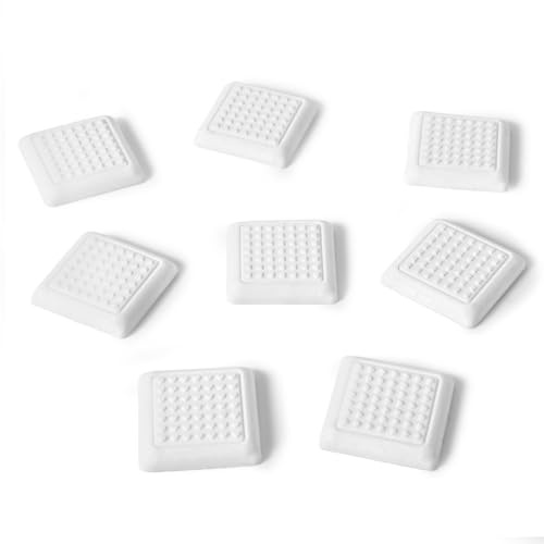 8pcs Cutting Board Silicone Feet, 4x4cm/1.6x1.6in Non Slip Waterproof Shock-Absorbing Square Bumpers Pads Self-Adhesive Silicone Padding Feet for Cutting Board Blender & Oven