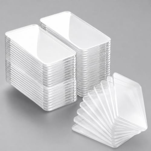 QILUCKY 50pcs Nano Double-Sided Sticky Tape, Transparent Nano Double-Sided Adhesive Pads, 3mm Thickness Waterproof Heavy Duty Mounting Tapes for Walls, DIY Craft, Home(50mm X 30mm)