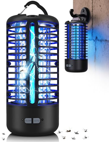 Dnenellr Lampe Anti-Moustique, Piège à Mouches Électrique (Noir)