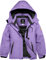 GEMYSE Mädchen Winterjacke Wasserdicht Winddicht mit Kapuze Outdoor Skijacke Regenjacke (Helllila,128-134)